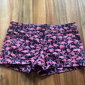 J crew flamingo shorts, size 4